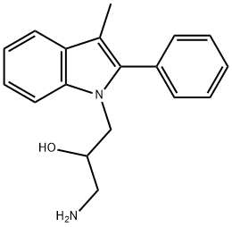 1-Amino-3-(3-methyl-2-phenyl-indol-1-yl)-propan-2-ol Struktur