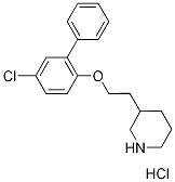 3-{2-[(5-Chloro[1,1'-biphenyl]-2-yl)oxy]-ethyl}piperidine hydrochloride Struktur