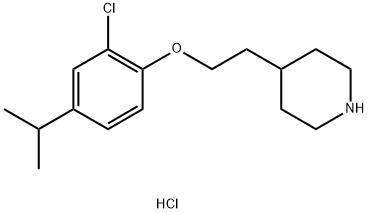 4-[2-(2-Chloro-4-isopropylphenoxy)ethyl]-piperidine hydrochloride Struktur