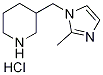 3-(2-Methyl-imidazol-1-ylmethyl)-piperidinehydrochloride Struktur