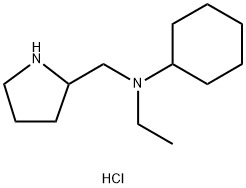 N-Ethyl-N-(2-pyrrolidinylmethyl)cyclohexanaminedihydrochloride Struktur