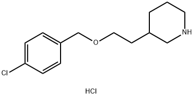 3-{2-[(4-Chlorobenzyl)oxy]ethyl}piperidinehydrochloride Struktur