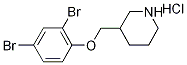 3-[(2,4-Dibromophenoxy)methyl]piperidinehydrochloride Struktur