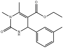 Ethyl 1,6-dimethyl-4-(3-methylphenyl)-2-oxo-1,2,3,4-tetrahydro-5-pyrimidinecarboxylate Struktur