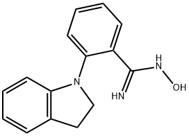 2-(2,3-Dihydro-1H-indol-1-yl)-N'-hydroxybenzenecarboximidamide Struktur