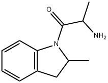 2-Amino-1-(2-methyl-2,3-dihydro-indol-1-yl)-propan-1-one Struktur