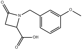 1-(3-Methoxybenzyl)-4-oxo-2-azetidinecarboxylicacid Struktur