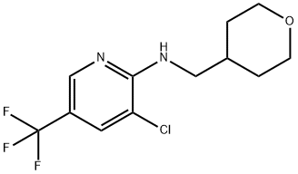 3-Chloro-N-(tetrahydro-2H-pyran-4-ylmethyl)-5-(trifluoromethyl)-2-pyridinamine Struktur