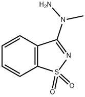 1,2-benzisothiazole, 3-(1-methylhydrazino)-, 1,1-dioxide Struktur