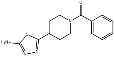 piperidine, 4-(5-amino-1,3,4-thiadiazol-2-yl)-1-benzoyl- Struktur