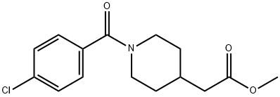 4-piperidineacetic acid, 1-(4-chlorobenzoyl)-, methyl este Struktur