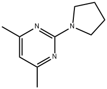 4,6-Dimethyl-2-pyrrolidin-1-ylpyrimidine Struktur