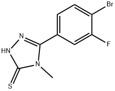 5-(4-Bromo-3-fluorophenyl)-4-methyl-2,4-dihydro-3H-1,2,4-triazole-3-thione Struktur