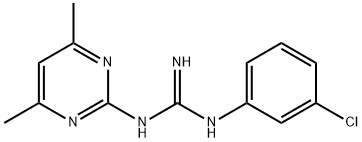 N-(3-Chlorophenyl)-N'-(4,6-dimethylpyrimidin-2-yl) guanidine Struktur