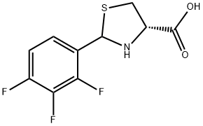 (4S)-2-(2,3,4-Trifluorophenyl)-1,3-thiazolidine-4-carboxylic acid Struktur