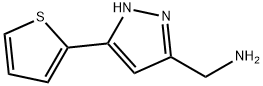 1-[5-(2-Thienyl)-1H-pyrazol-3-yl]methanamine Struktur