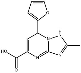 7-(2-Furyl)-2-methyl-4,7-dihydro[1,2,4]triazolo-[1,5-a]pyrimidine-5-carboxylic acid Struktur