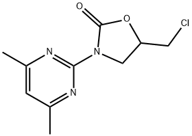 5-(Chloromethyl)-3-(4,6-dimethylpyrimidin-2-yl)-1,3-oxazolidin-2-one Struktur