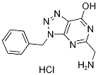 5-(Aminomethyl)-3-benzyl-3H-[1,2,3]triazolo-[4,5-d]pyrimidin-7-ol hydrochloride Struktur