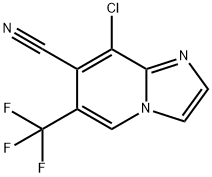 8-Chloro-6-(trifluoromethyl)imidazo[1,2-a]-pyridine-7-carbonitrile Struktur