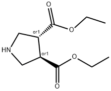 trans-Diethyl tetrahydro-1H-pyrrole-3,4-dicarboxylate Struktur