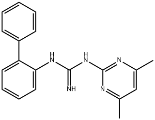 N-Biphenyl-2-yl-N'-(4,6-dimethylpyrimidin-2-yl)-guanidine Struktur