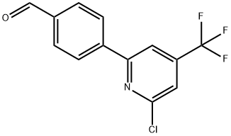 4-(6-Chloro-4-trifluoromethyl-pyridin-2-yl)-benzaldehyde Struktur