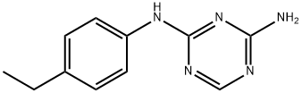 N-(4-Ethylphenyl)-1,3,5-triazine-2,4-diamine Struktur