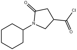 1-Cyclohexyl-5-oxopyrrolidine-3-carbonyl chloride Struktur