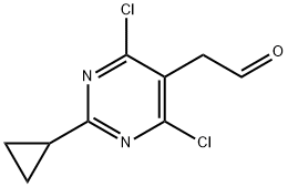 2-(4,6-Dichloro-2-cyclopropylpyrimidin-5-yl) acetaldehyde Struktur