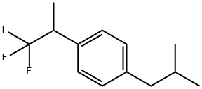 1-Isobutyl-4-(2,2,2-trifluoro-1-methylethyl) benzene Struktur