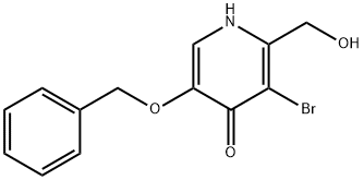 5-(Benzyloxy)-3-bromo-2-(hydroxymethyl)-4(1H)-pyridinone Struktur