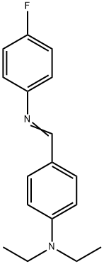 N-[4-(Diethylamino)benzylidene]-4-fluoroaniline Struktur