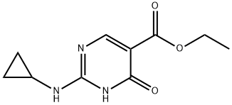 Ethyl 2-(cyclopropylamino)-4-hydroxypyrimidine-5-carboxylate Struktur