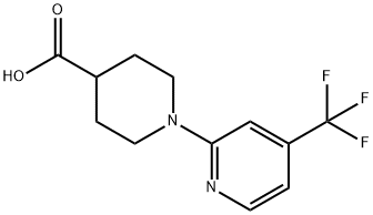 1-[4-(Trifluoromethyl)pyridin-2-yl]piperidine-4-carboxylic acid Struktur