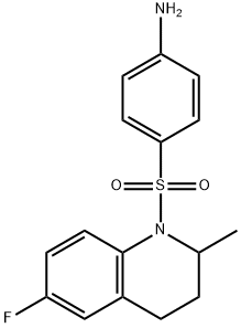 4-[(6-FLUORO-2-METHYL-3,4-DIHYDROQUINOLIN-1(2H)-YL)SULFONYL]ANILINE Struktur