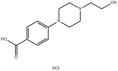 4-[4-(2-HYDROXY-ETHYL)-PIPERAZIN-1-YL]-BENZOIC ACID HYDROCHLORIDE Struktur