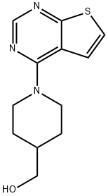 (1-thieno[2,3-d]pyrimidin-4-ylpiperidin-4-yl)methanol Struktur