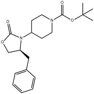 tert-butyl 4-[(4s)-4-benzyl-2-oxo-1,3-oxazolidin-3-yl]piperidine-1-carboxylate Struktur