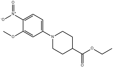 ethyl 1-(3-methoxy-4-nitrophenyl)-4-piperidinecarboxylate Struktur