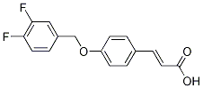 3-{4-[(3,4-difluorobenzyl)oxy]phenyl}acrylic acid Struktur