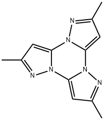 2,6,10-Trimethyltripyrazolo[1,5-a:1',5'-c:-1'',5''-e][1,3,5]triazine Struktur