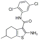 2-Amino-N-(2,5-dichlorophenyl)-6-methyl-4,5,6,7-tetrahydro-1-benzothiophene-3-car Struktur