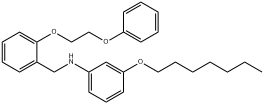 3-(Heptyloxy)-N-[2-(2-phenoxyethoxy)benzyl]aniline Struktur