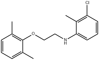 3-Chloro-N-[2-(2,6-dimethylphenoxy)ethyl]-2-methylaniline Struktur