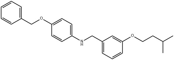 4-(Benzyloxy)-N-[3-(isopentyloxy)benzyl]aniline Struktur