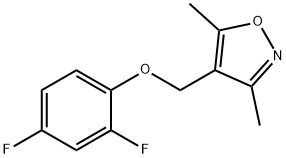 4-[(2,4-Difluorophenoxy)methyl]-3,5-dimethylisoxazole Struktur