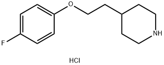 4-[2-(4-Fluorophenoxy)ethyl]piperidinehydrochloride Struktur