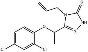 4-Allyl-5-[1-(2,4-dichlorophenoxy)ethyl]-4H-1,2,4-triazole-3-thiol Struktur