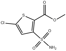 Methyl 3-(aminosulfonyl)-5-chlorothiophene-2-carboxylate Struktur